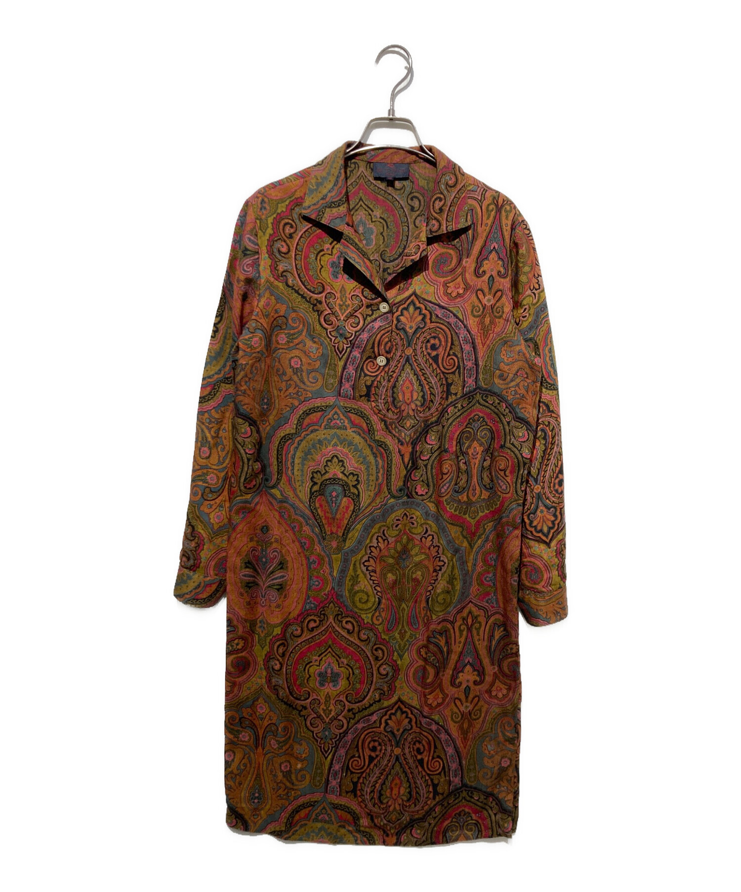 中古・古着通販】ETRO (エトロ) ペイズリー柄ワンピース ブラウン