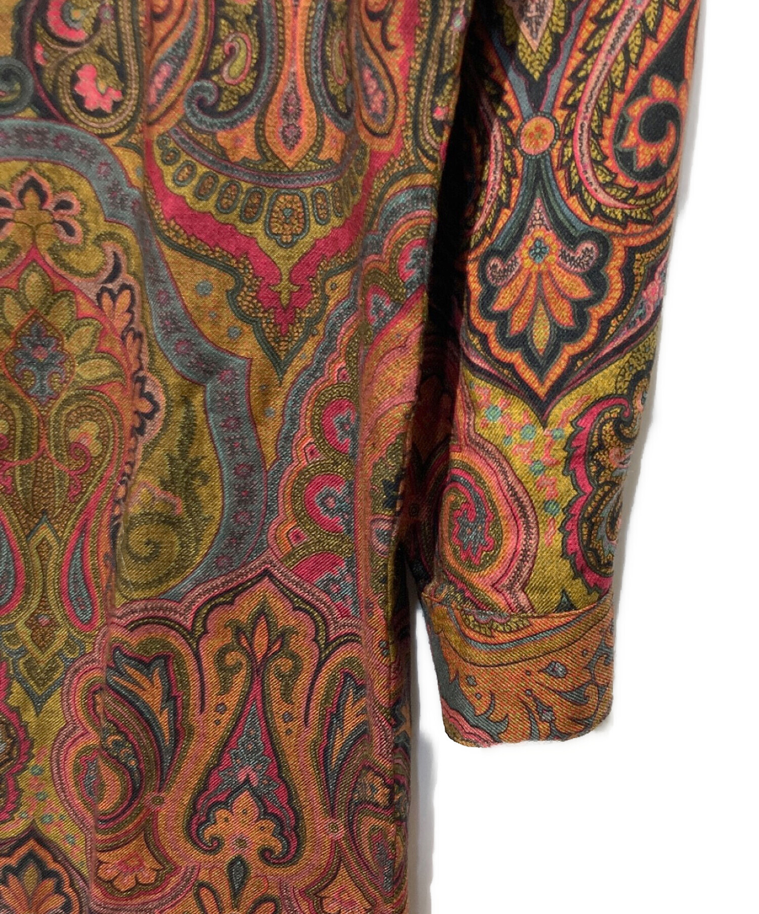 中古・古着通販】ETRO (エトロ) ペイズリー柄ワンピース ブラウン