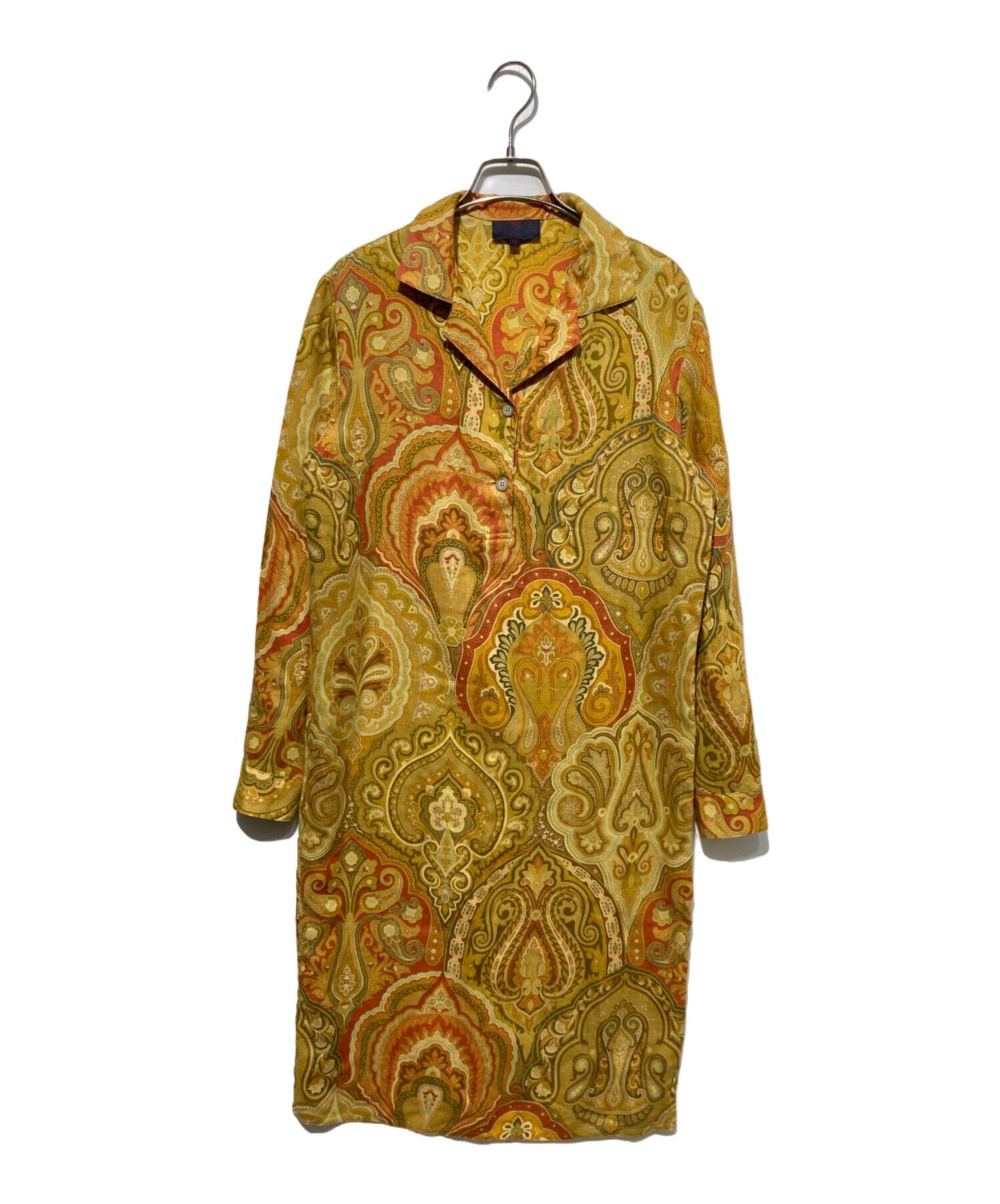 ETRO エトロ イエロー系 花柄ワンピース 中古・古着通販】ETRO (エトロ) ペイズリー柄ワンピース イエロー