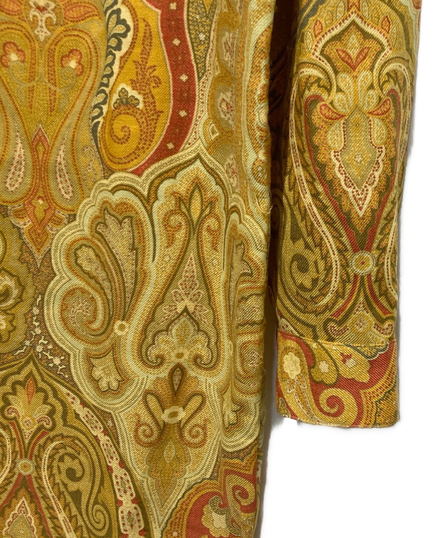 中古・古着通販】ETRO (エトロ) ペイズリー柄ワンピース イエロー