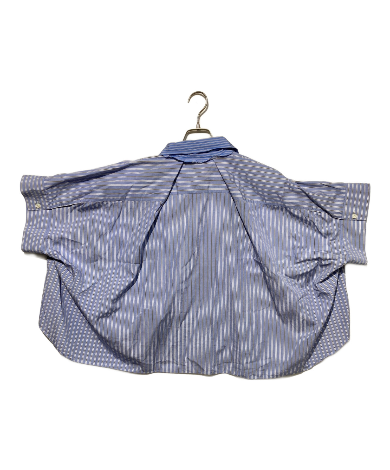 美品】他sacai コットン パフィスリーブ ドッキング ポプリン 半袖