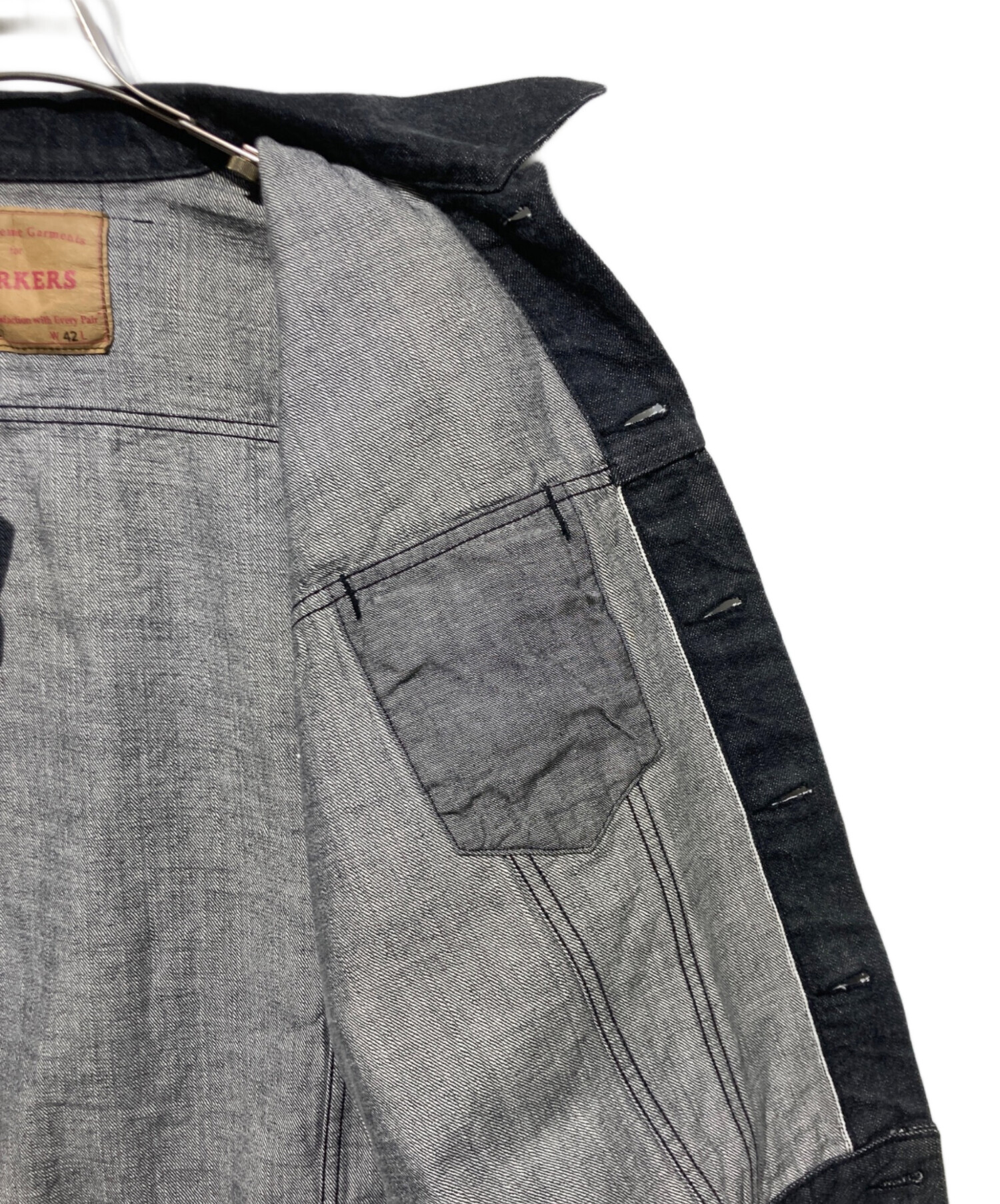 中古・古着通販】WORKERS (ワーカーズ) Lot 857 BLACK RAW DENIM