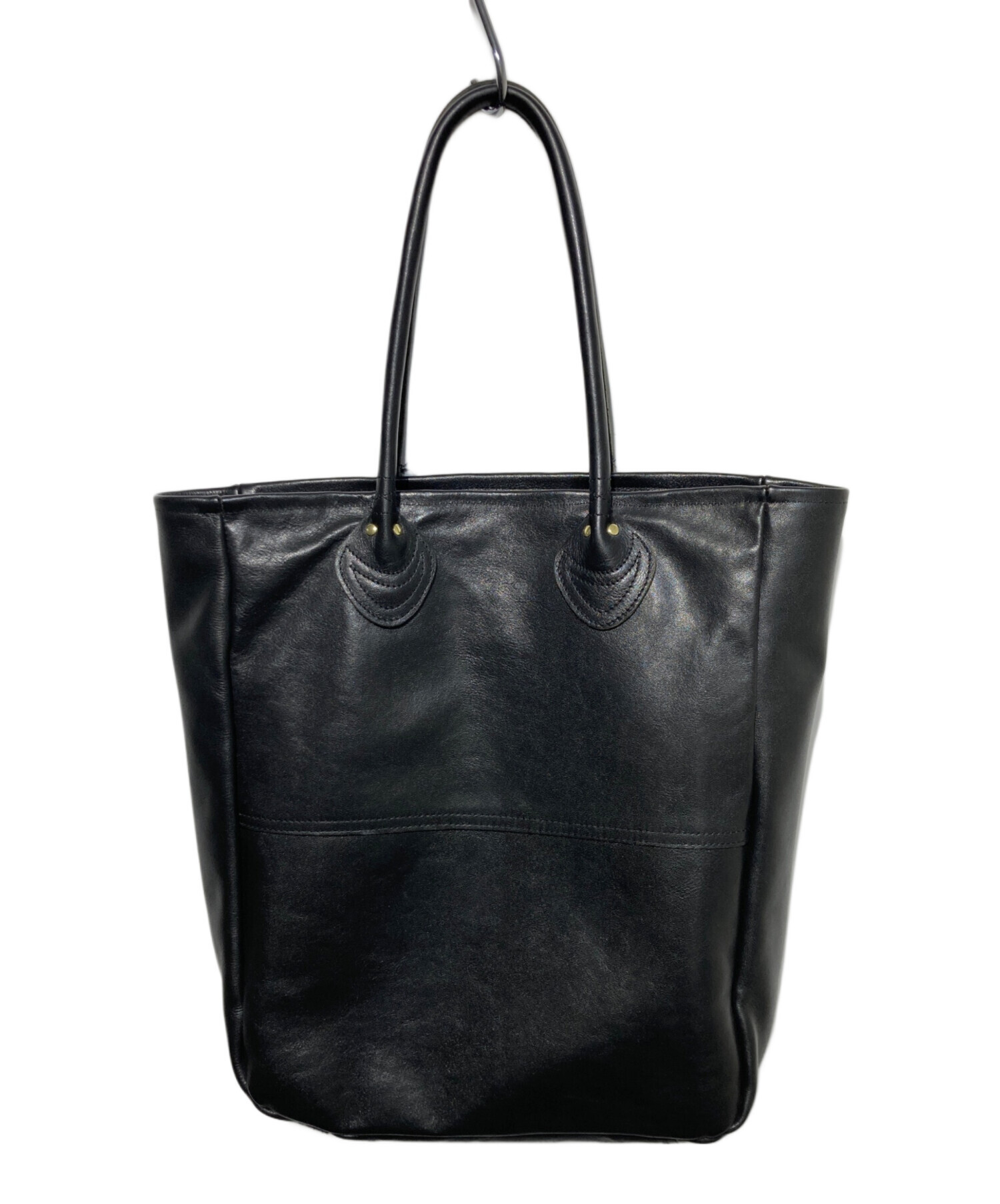 中古・古着通販】VANSON (バンソン) レザートートバッグ ブラック