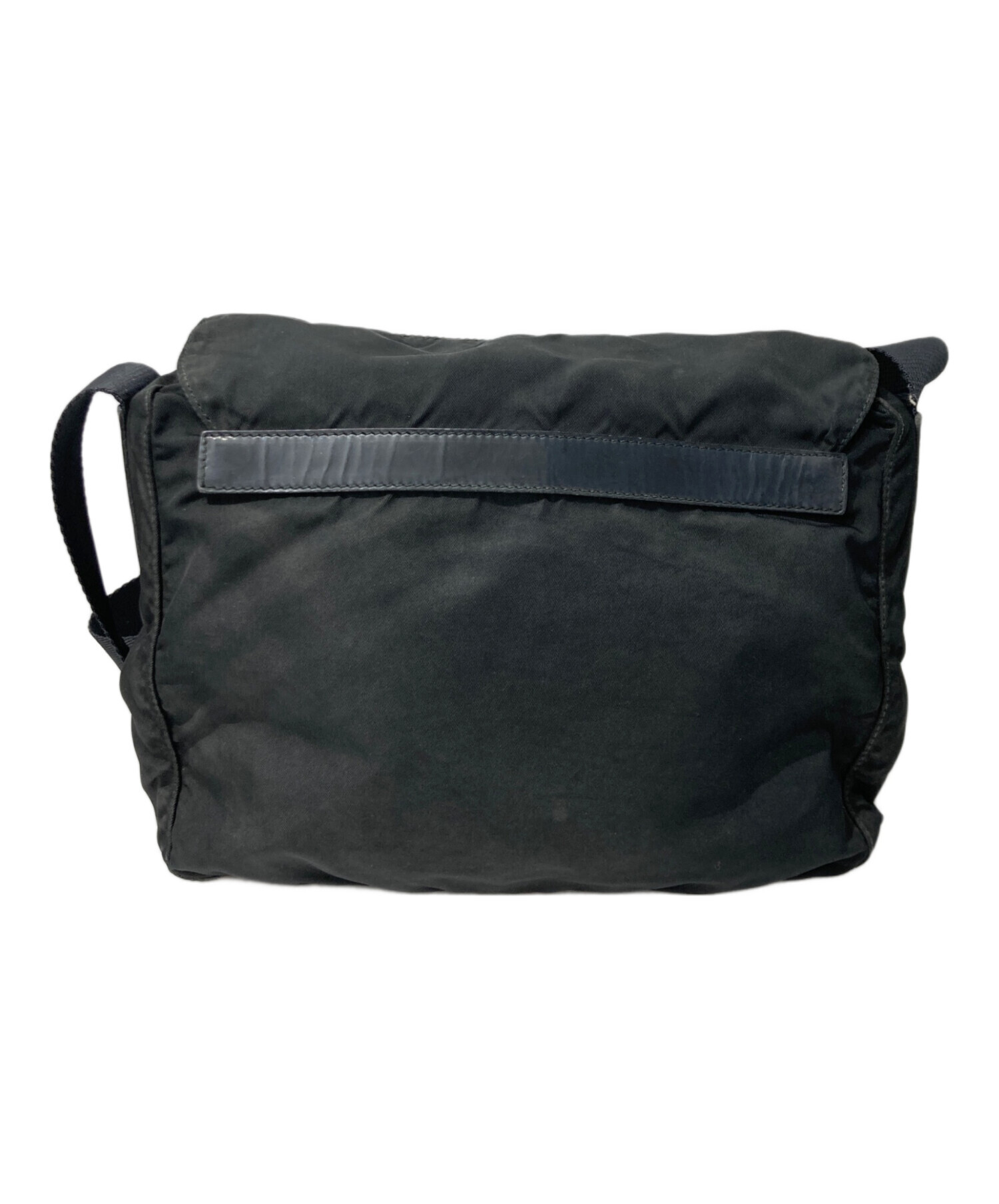 本物 プラダ PRADA ナイロン ショルダーバッグ トートバッグ ブラック バッグ 中古・ 中古・古着通販】PRADA (プラダ) ナイロンショルダーバッグ ブラック