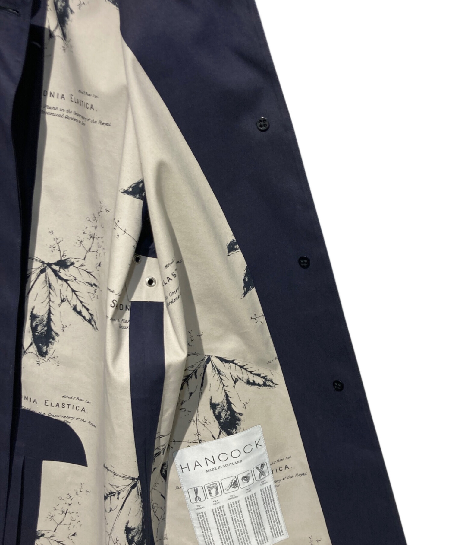 中古・古着通販】HANCOCK (ハンコック) ゴム引きステンカラーコート