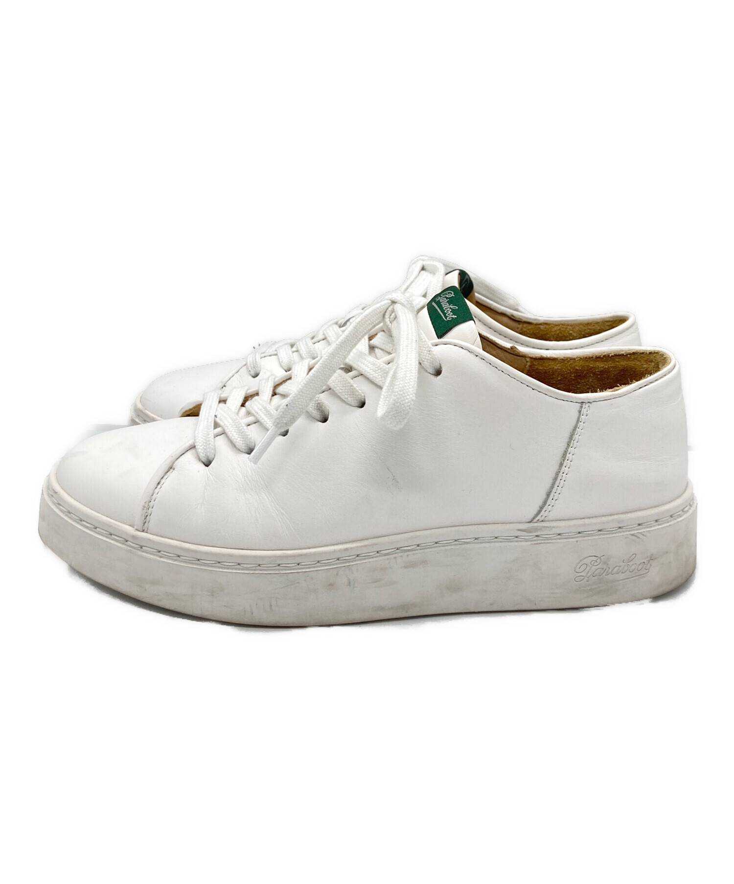 ひでまんParaboot ホワイト レザー スニーカー malibu-092450_2.jpg