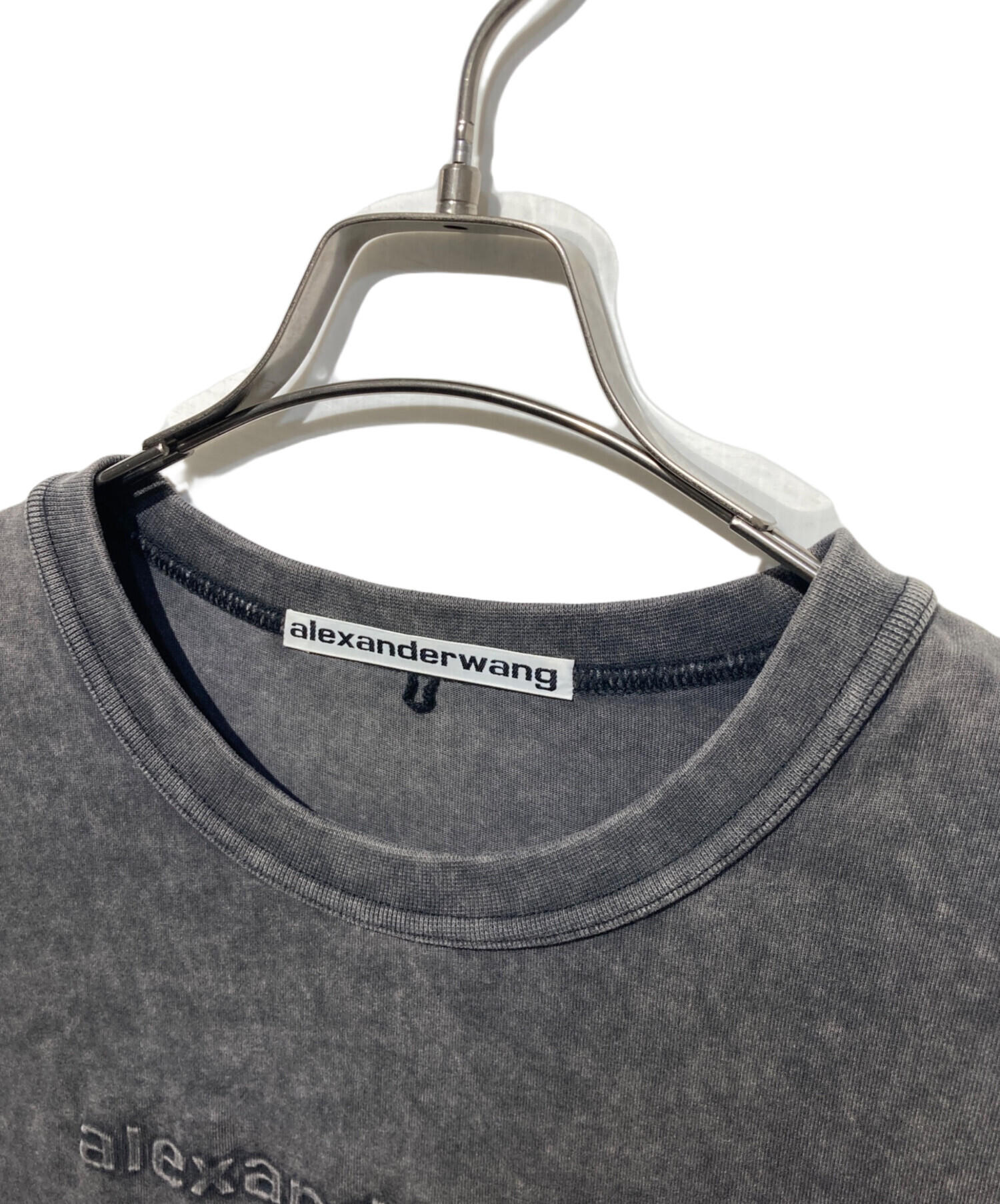 Alexander Wang ロゴエンボス ニット アレキサンダーワン Alexander Wang - Alexanderwang エンボスロゴ クロップドニットの通販