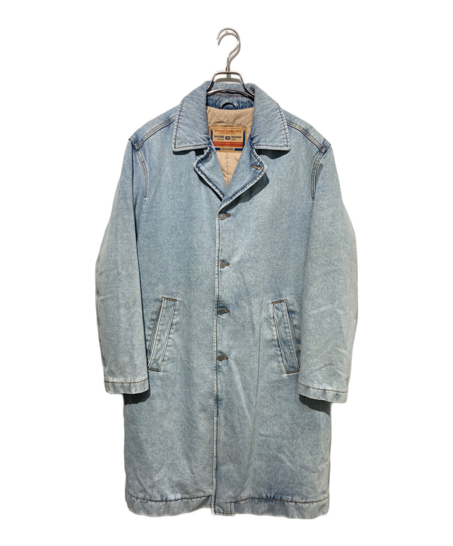 Diesel デニムコート 中古・古着通販】DIESEL (ディーゼル) D-ROKU-LONG-F1 中綿デニム