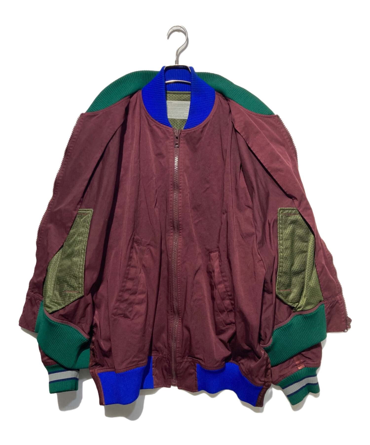 中古・古着通販】KOLOR (カラー) レイヤードブルゾン ボルドー サイズ