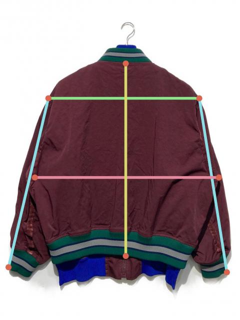 中古・古着通販】KOLOR (カラー) レイヤードブルゾン ボルドー サイズ