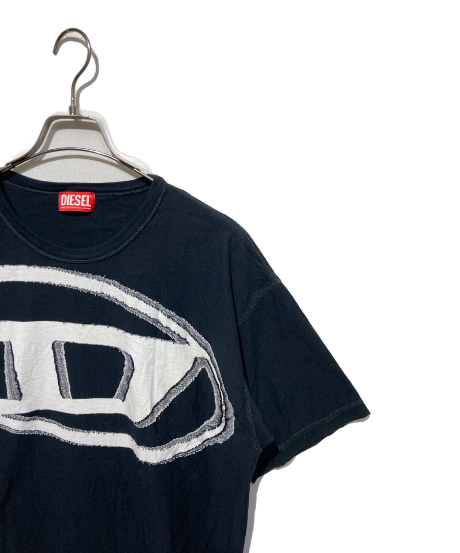 中古・古着通販】DIESEL (ディーゼル) Dロゴ プリントTシャツ ブラック