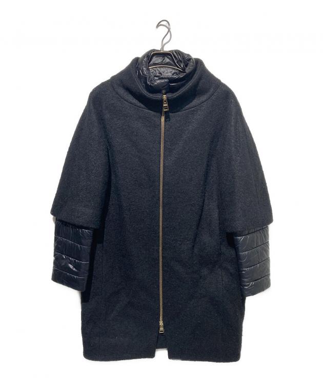 中古・古着通販】HERNO (ヘルノ) レイヤードコート ブラック サイズ:44