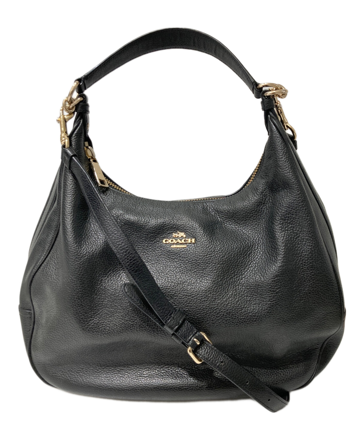 COACH コーチ 2WAY ハーレーホーボー ハンドバッグ ショルダーバッグ 肩掛け 鞄 かばん F38259 レザー    ブラック 黒 ゴールド金具 レディース ギフト 美品【中古品】 質屋かんてい局オンラインショップ / 春日井店 COACH【コーチ】F38259