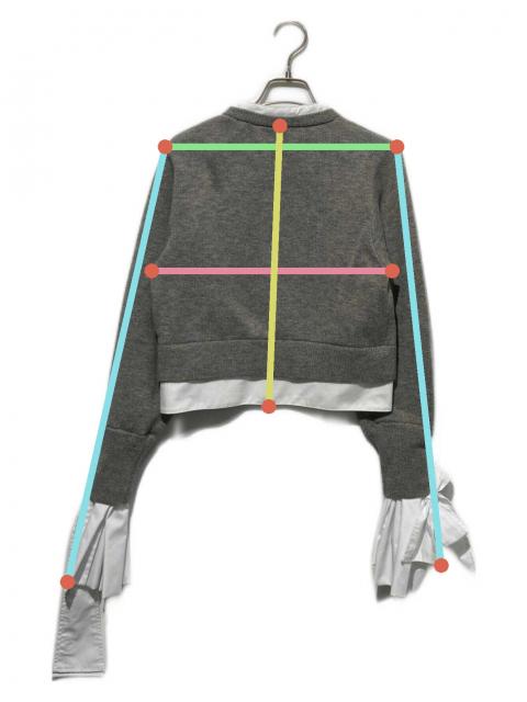 中古・古着通販】Bibiy. (ビビィ) ドッキングカーディガン グレー