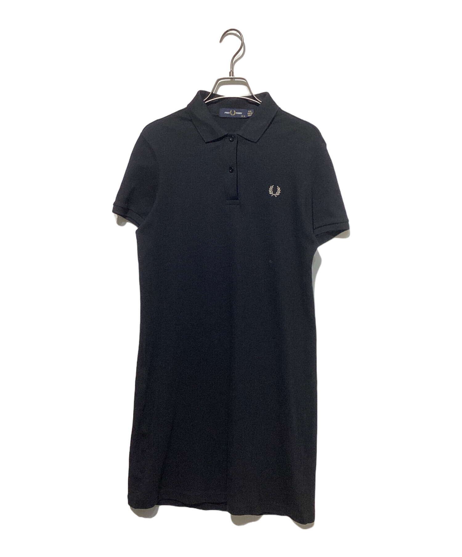 Fred Perry ポロワンピース ブラック 中古・古着通販】FRED PERRY (フレッドペリー) ポロワンピース