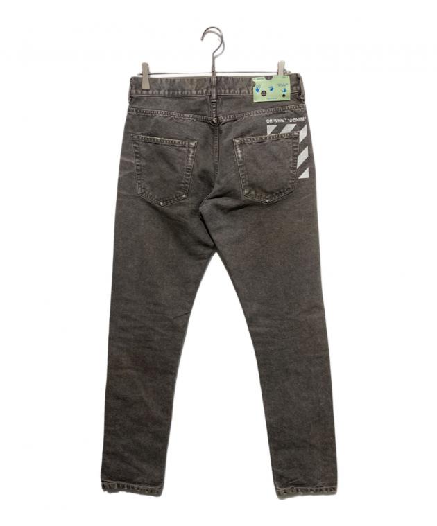 中古・古着通販】OFFWHITE (オフホワイト) ダメージ加工デニムパンツ