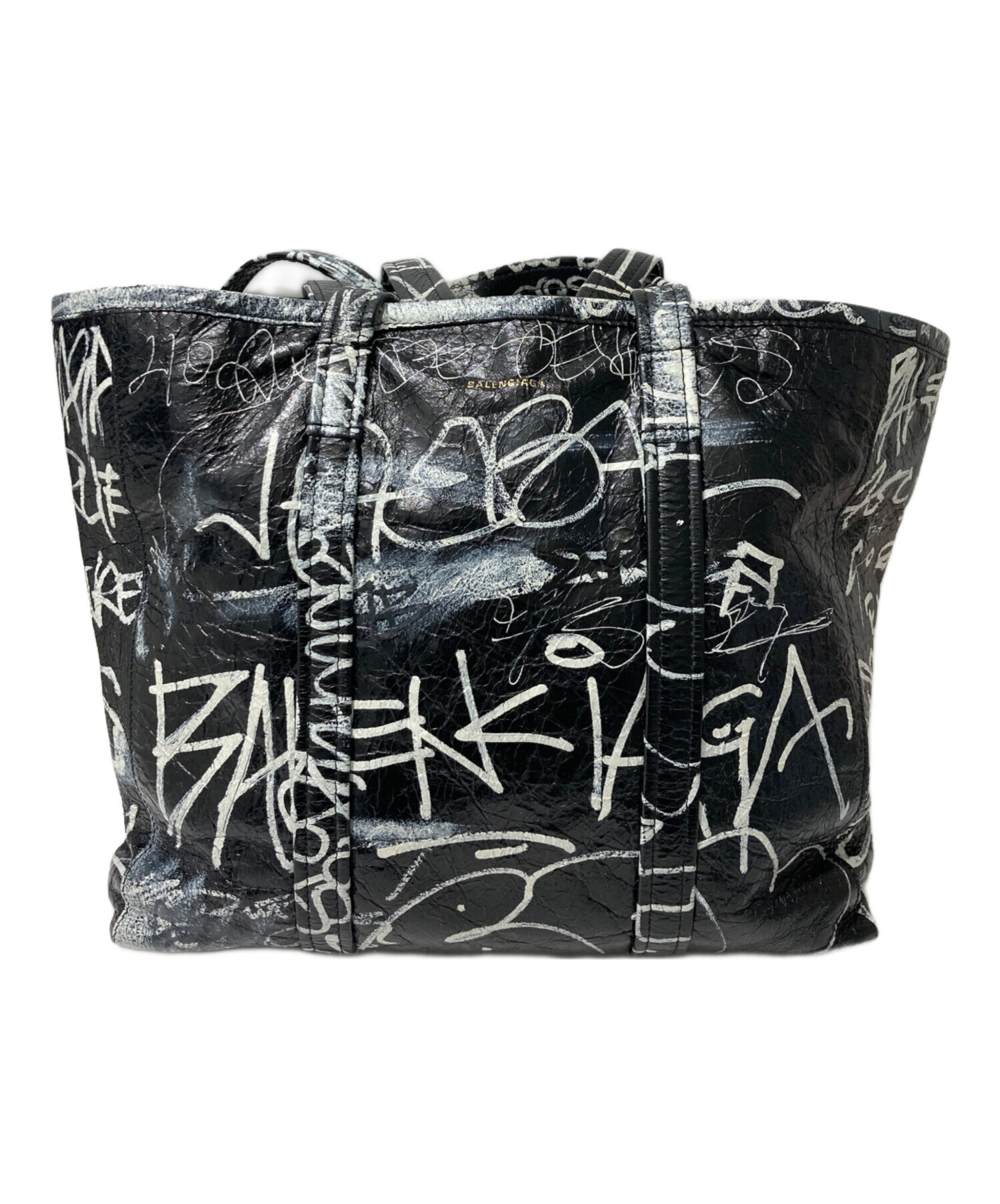 B*y様 BALENCIAGA ブラック トートバッグ 中古・古着通販】BALENCIAGA (バレンシアガ) グラフィティ 2WAYトート