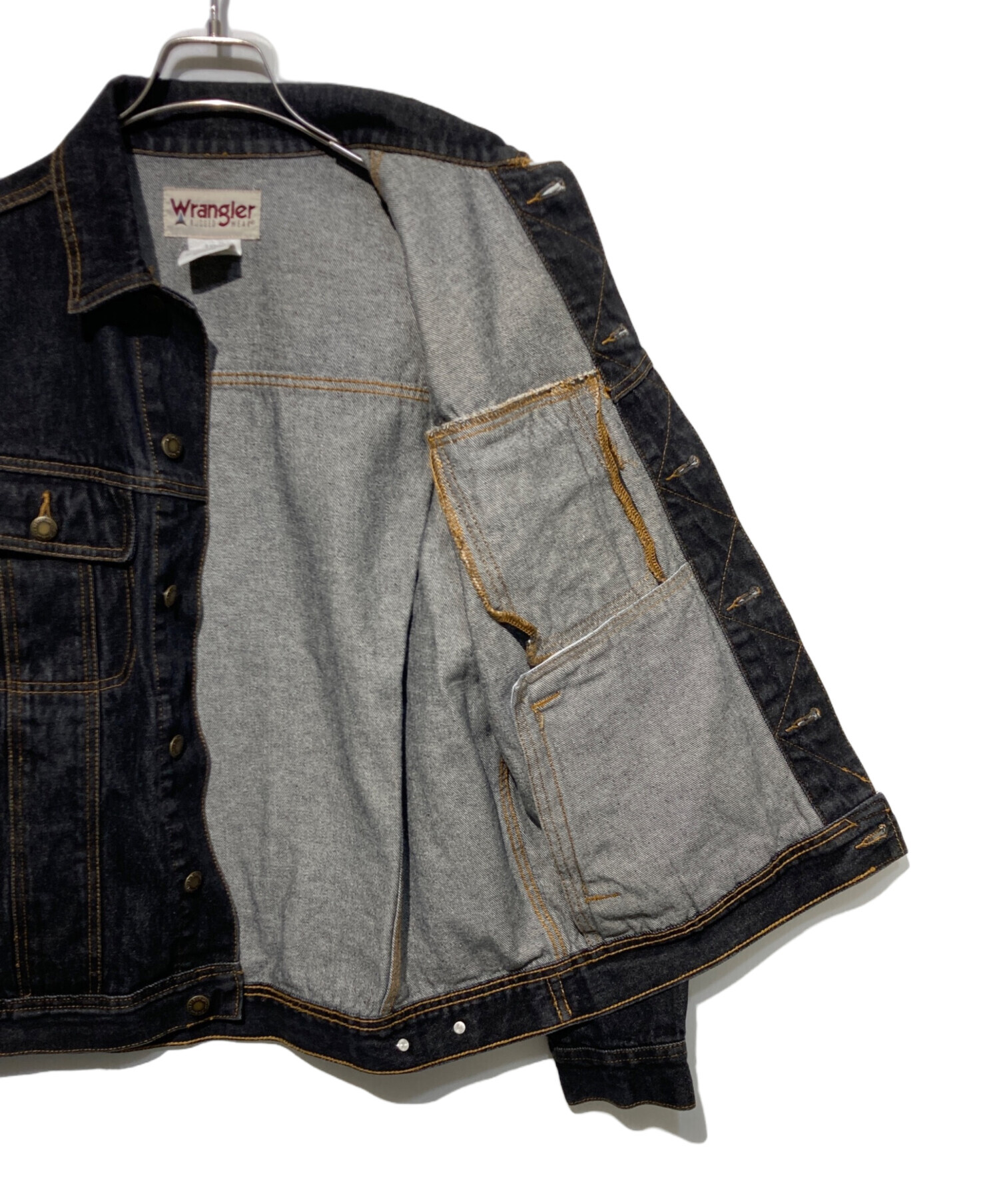 中古・古着通販】Wrangler (ラングラー) デニムジャケット ブラック
