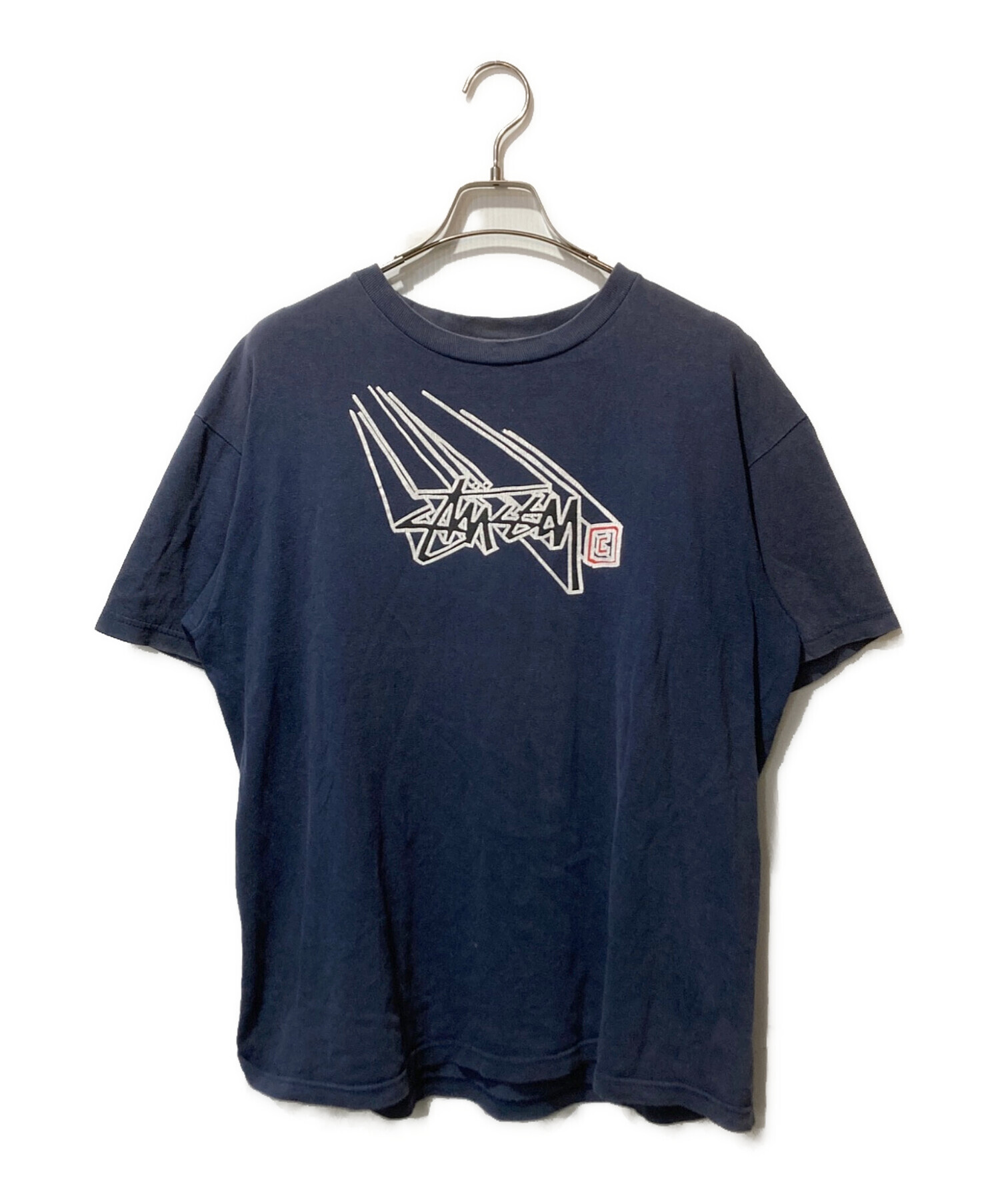 中古・古着通販】stussy (ステューシー) プリントTシャツ ネイビー