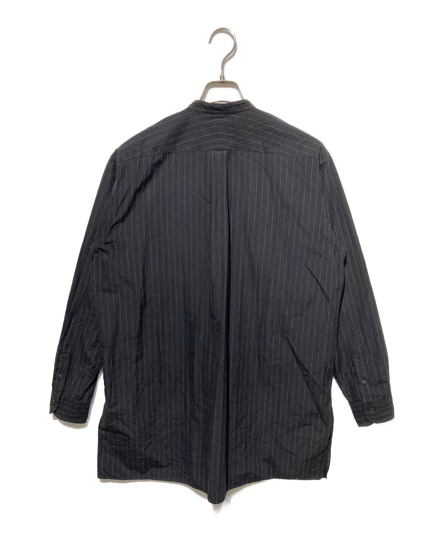 中古・古着通販】COMOLI (コモリ) ストライプバンドカラーシャツ