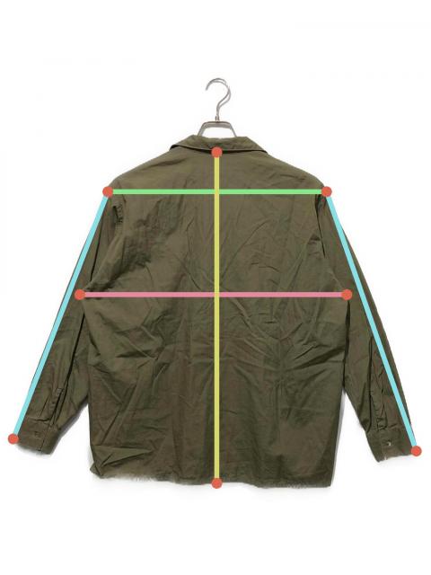 中古・古着通販】COMOLI (コモリ) OD オープンカラーシャツ オリーブ