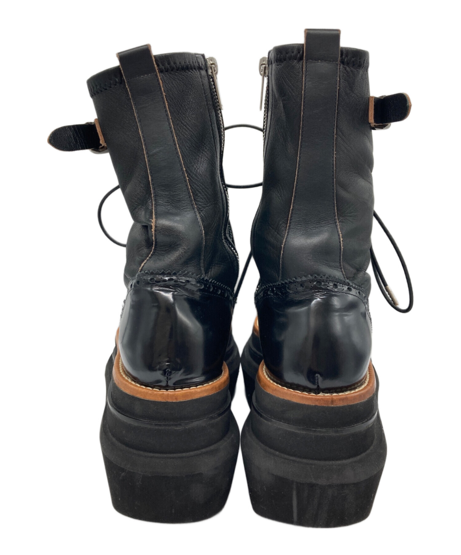 中古・古着通販】sacai (サカイ) ENGINEER SOCK BOOTS ブラック サイズ