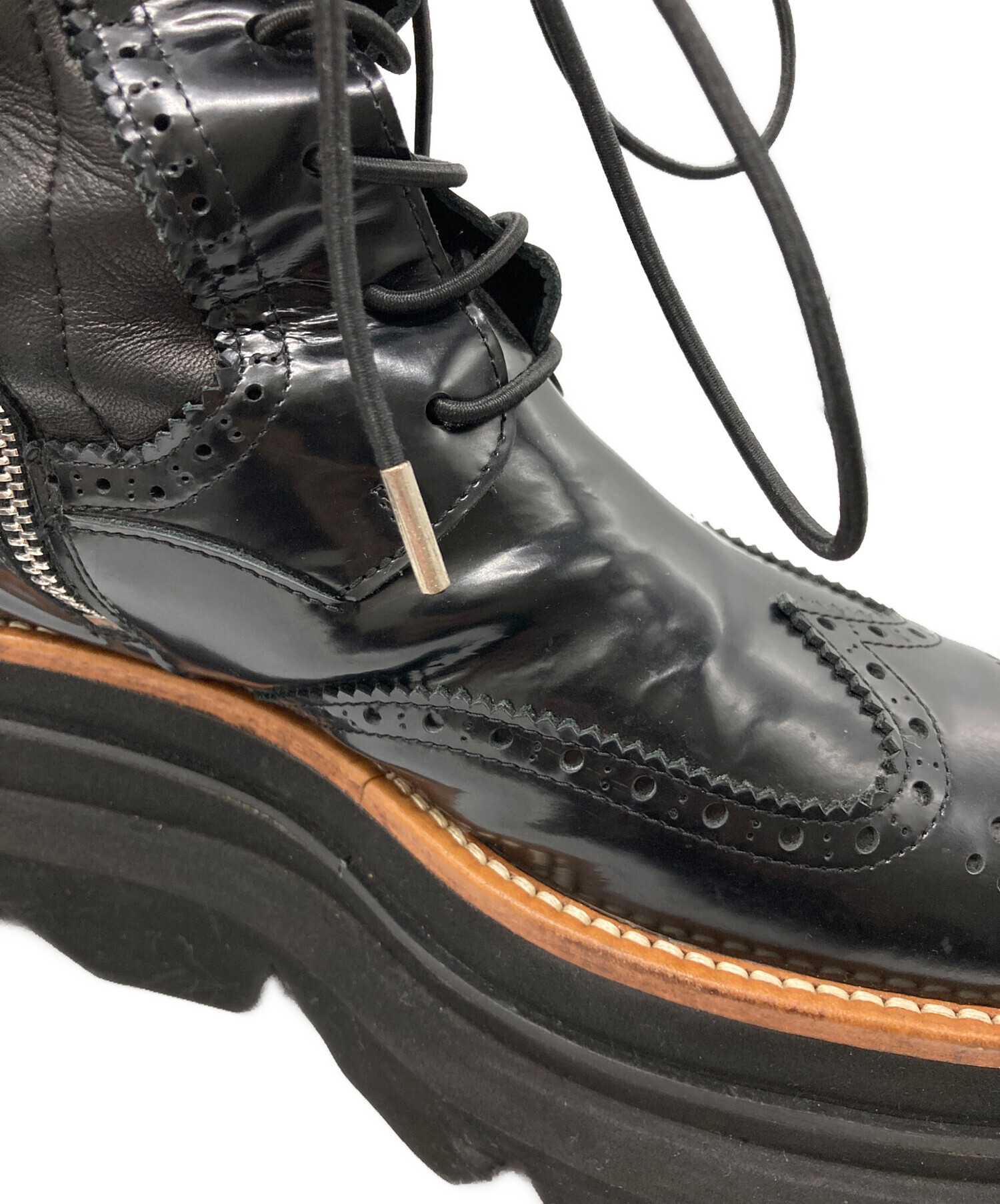 中古・古着通販】sacai (サカイ) ENGINEER SOCK BOOTS ブラック サイズ