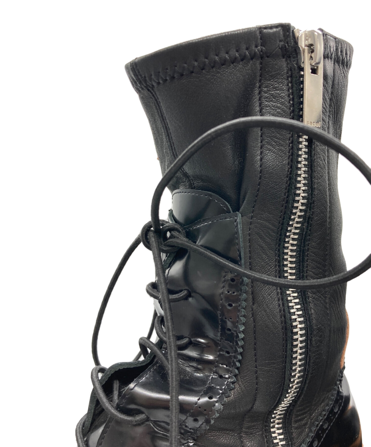 中古・古着通販】sacai (サカイ) ENGINEER SOCK BOOTS ブラック サイズ