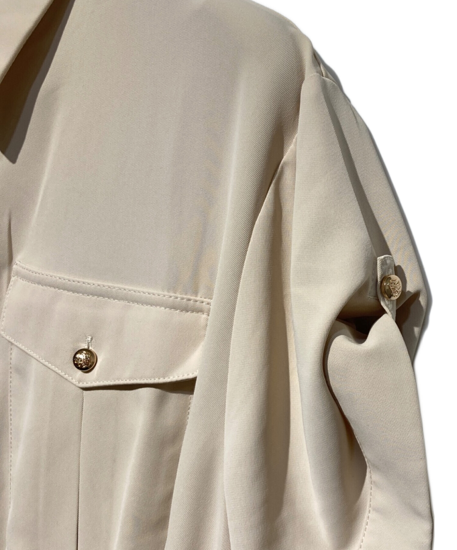 ワンピース herlipto Noble Shirt Dress nude beige S 中古・古着通販】Her lip to (ハーリップトゥ) Noble Shirt Dress