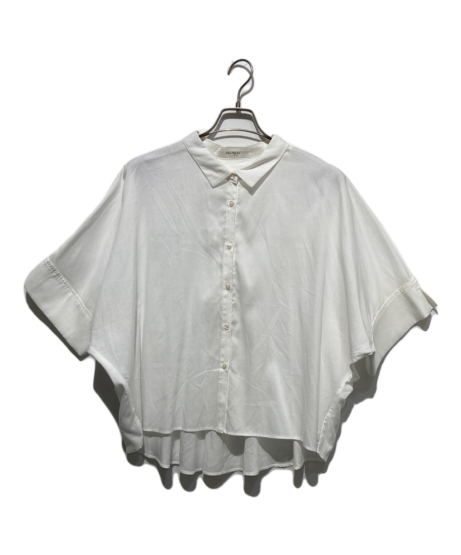 クリーニング済【Her lip to】ハーリップトゥ 中古・古着通販】Her lip to (ハーリップトゥ) Linen-Blend Easy Shirt