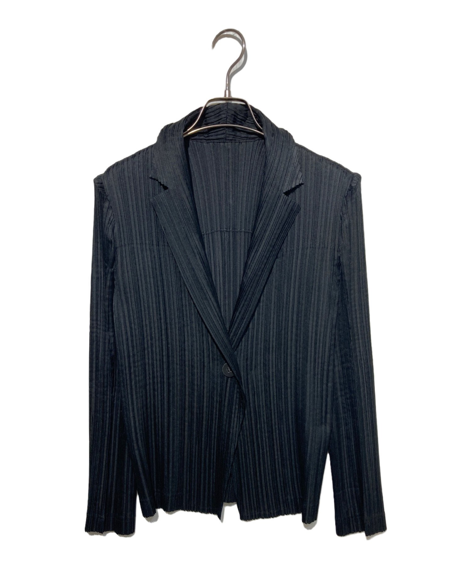 ISSEY MIYAKE FETE 総柄 プリーツ ジャケット ブルー系 2 M 中古・古着通販】ISSEY MIYAKE FETE (イッセイミヤケフェット) 総柄