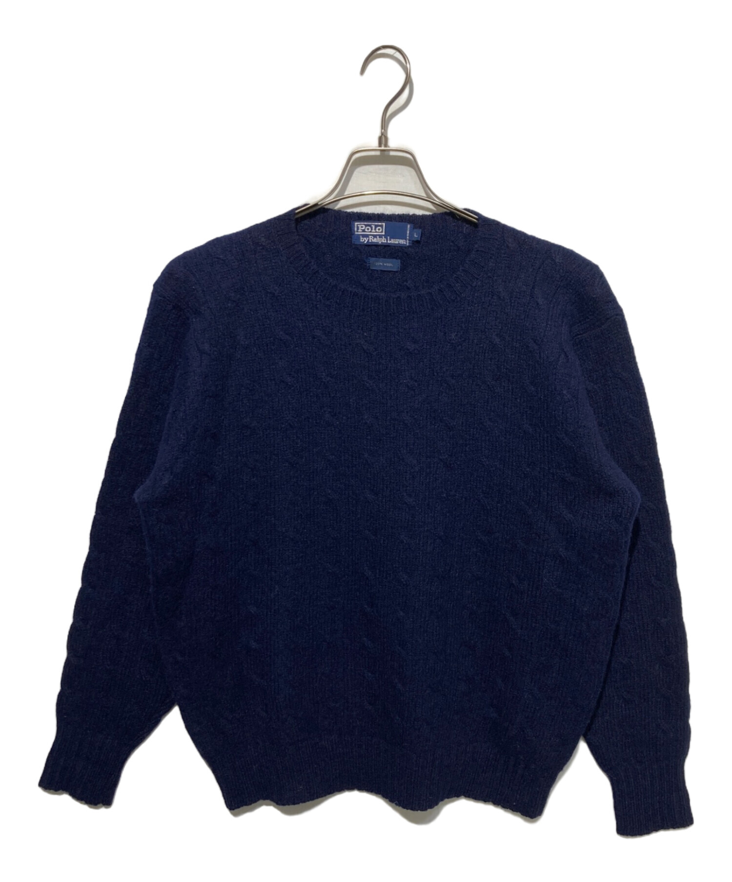 【新品タグ付/Sサイズ】大人気！ラルフローレン 春夏ケーブルニット ネイビー 中古・古着通販】POLO RALPH LAUREN (ポロ・ラルフローレン) ケーブル