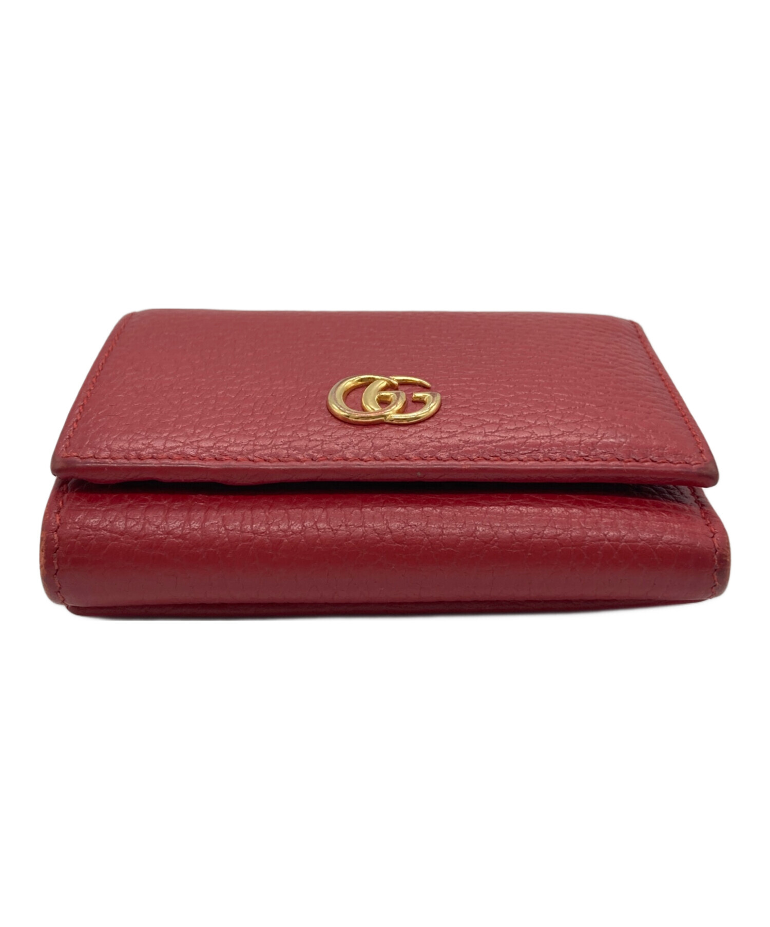 GUCCI グッチ 財布・ケース  赤 【古着】【中古】【送料無料】 中古・古着通販】GUCCI (グッチ) 3つ折り財布 レッド｜ブランド・古着