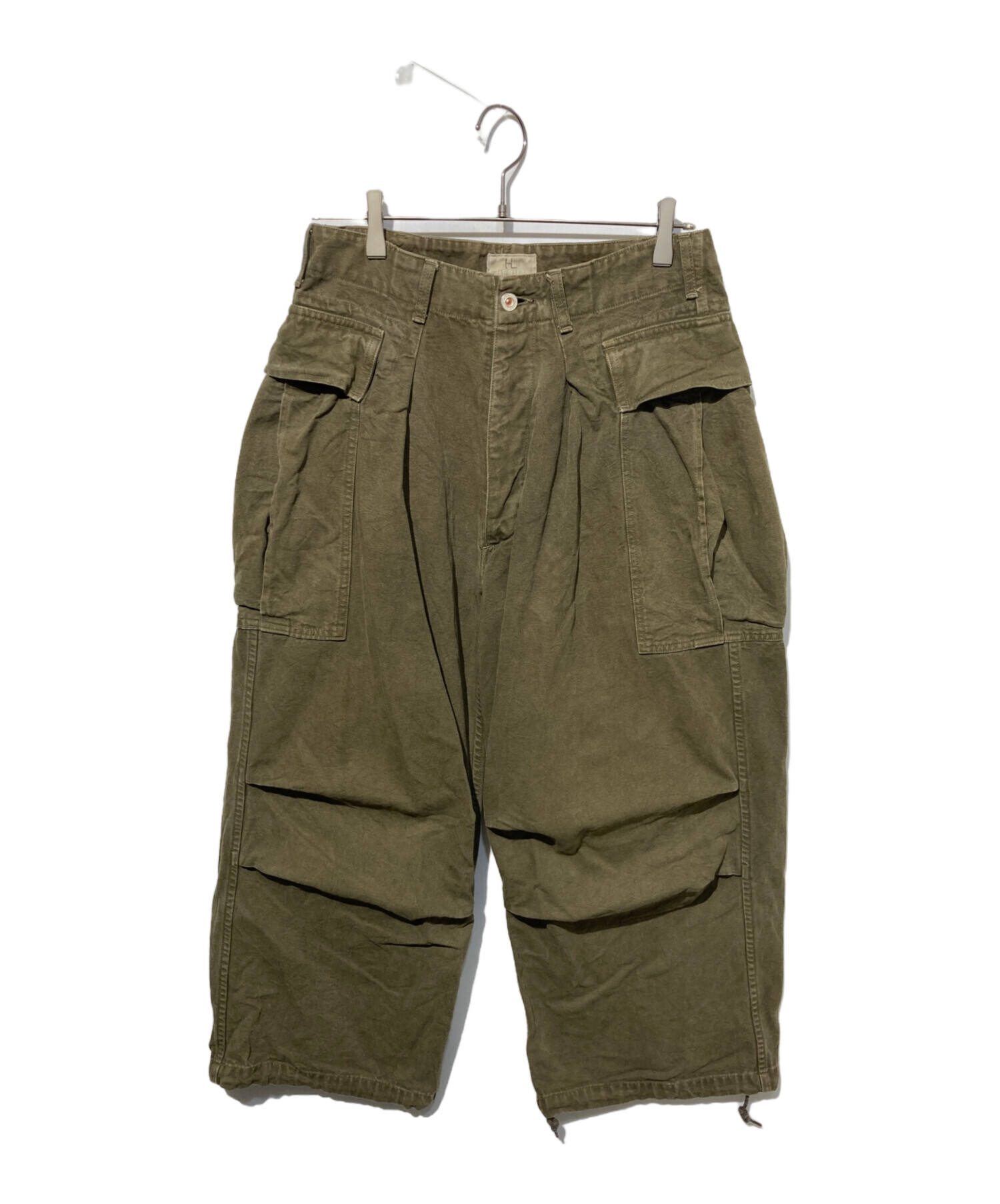 中古・古着通販】HERILL (ヘリル) Duck Cargo Pants カーキ サイズ:1 中古・古着通販】HERILL (ヘリル) Duck Cargo Pants カーキ サイズ:1