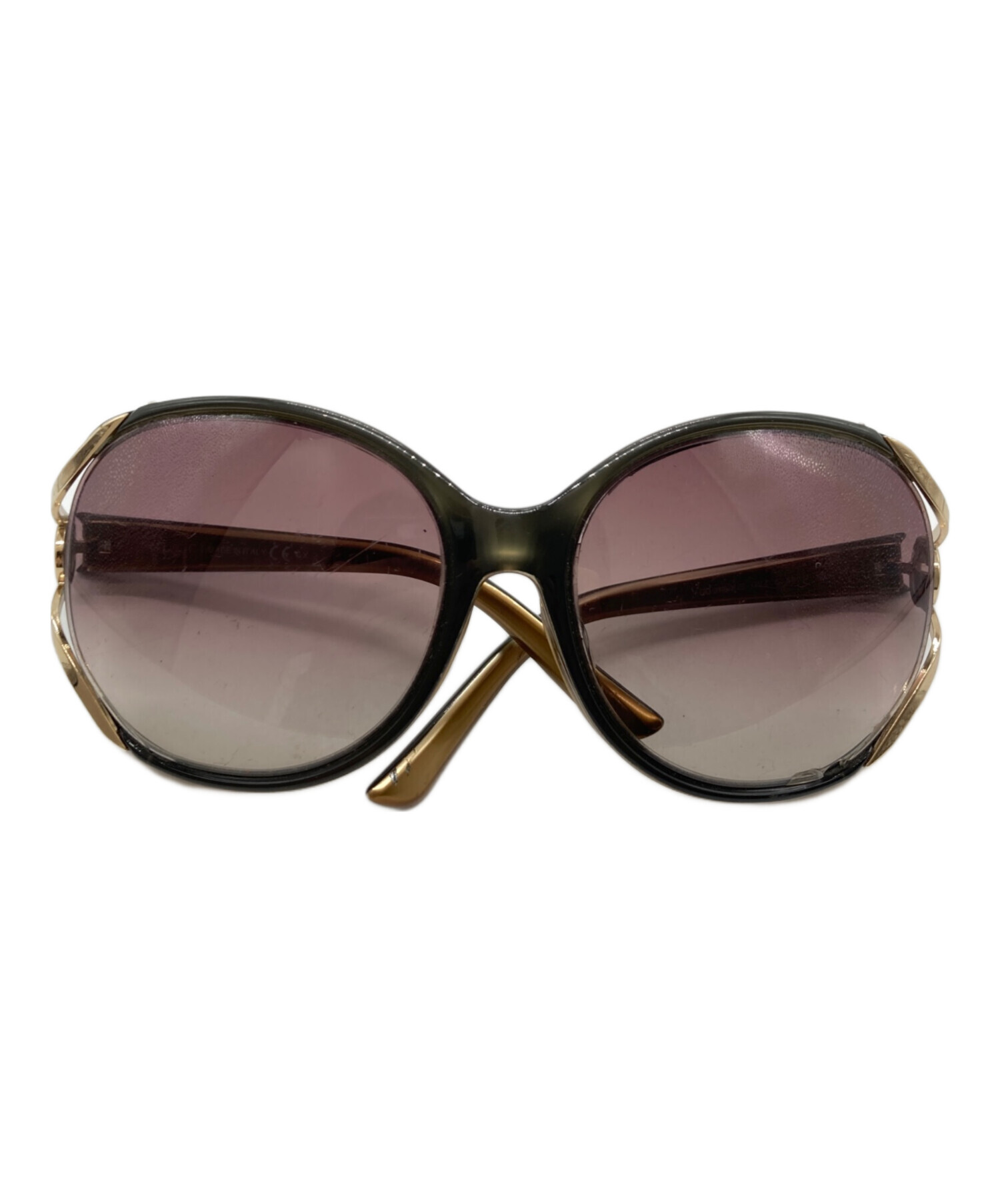 中古・古着通販】GUCCI (グッチ) サングラス ゴールドカラー