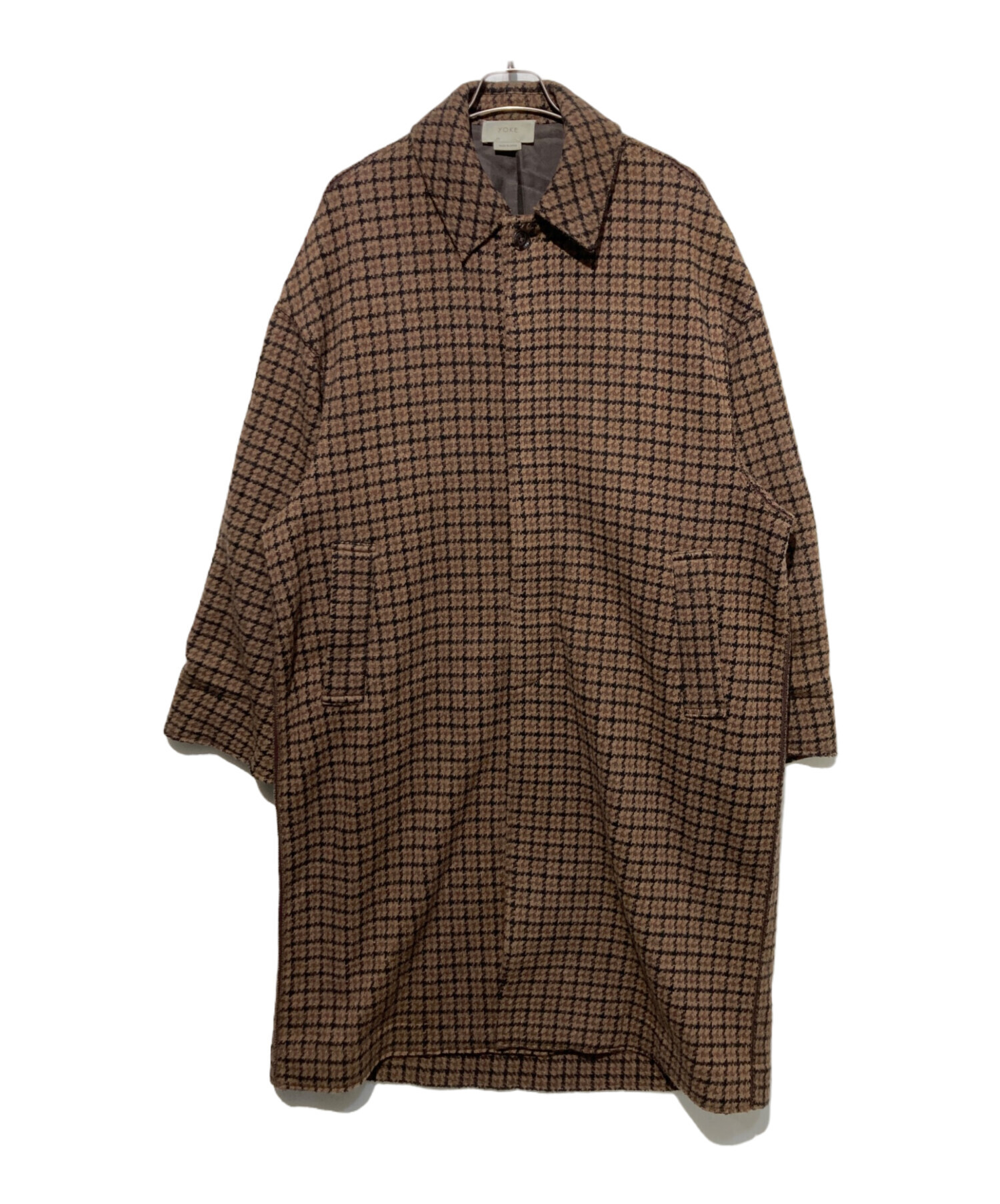 中古・古着通販】YOKE (ヨーク) DOUBLE JQUARD KNIT BALCOLLAR COAT