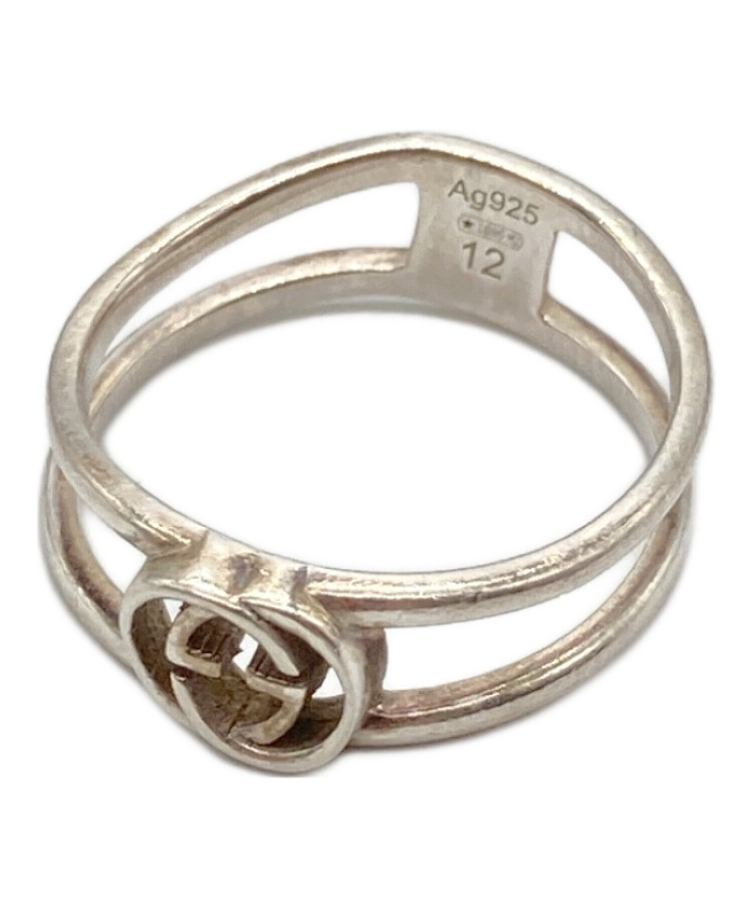 中古・古着通販】GUCCI (グッチ) インターロッキングGリング シルバー