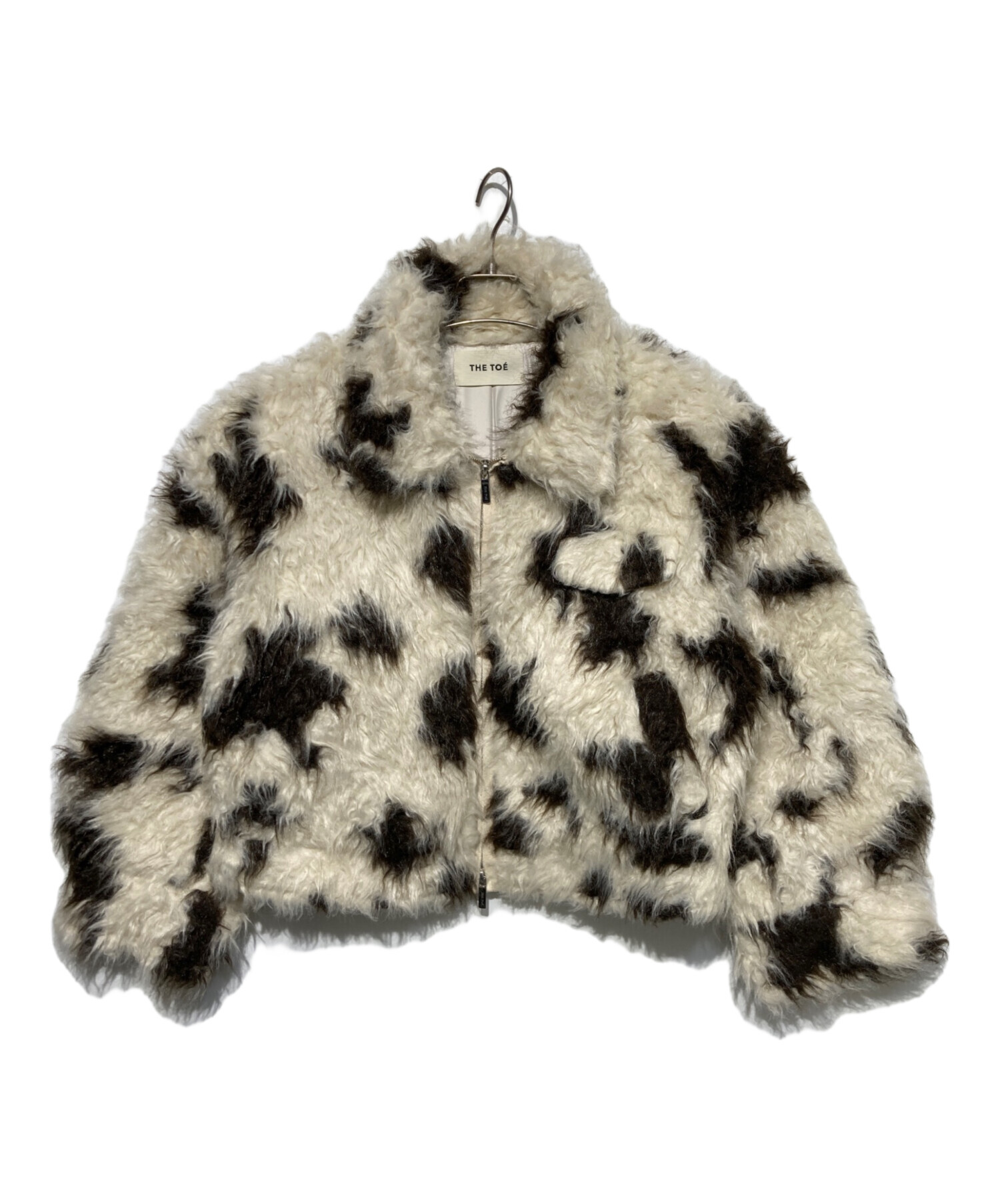 美品THETOE　Breite Shaggy Jacket　S　ホワイトブラウン 中古・古着通販】THE TOE (ザ・トゥー) Breite Shaggy Jacket ホワイト