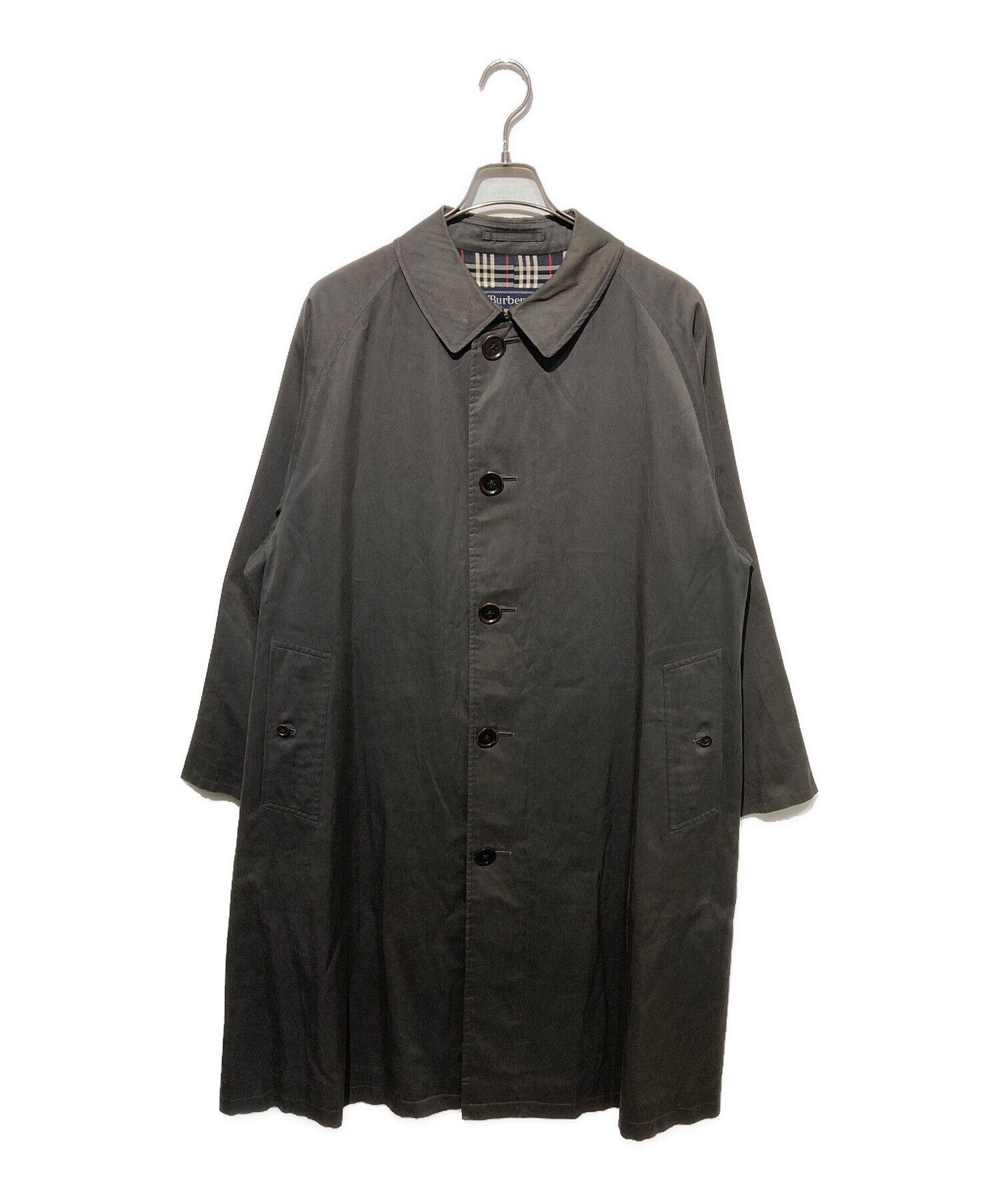 Burberrys ステンカラーコート ダークグレー 中古・古着通販】Burberry's (バーバリー) 一枚袖ステンカラーコート