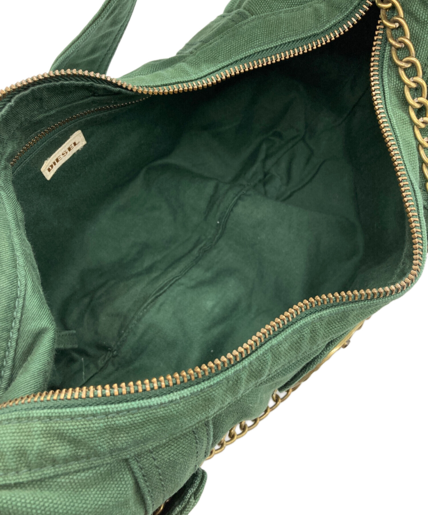 ディーゼル ショルダーバッグ グリーン 中古・古着通販】DIESEL (ディーゼル) ワンショルダーバッグ グリーン