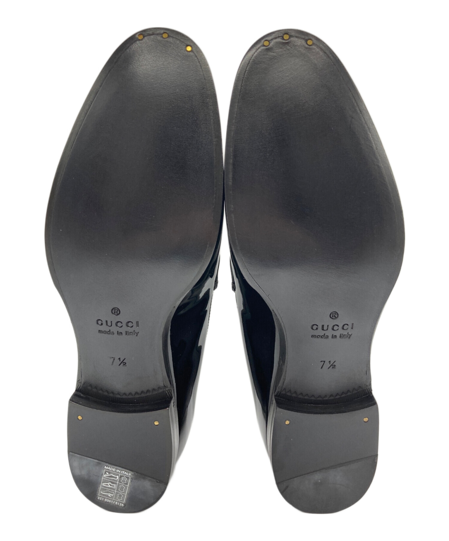 中古・古着通販】GUCCI (グッチ) ホースビットローファー ブラック