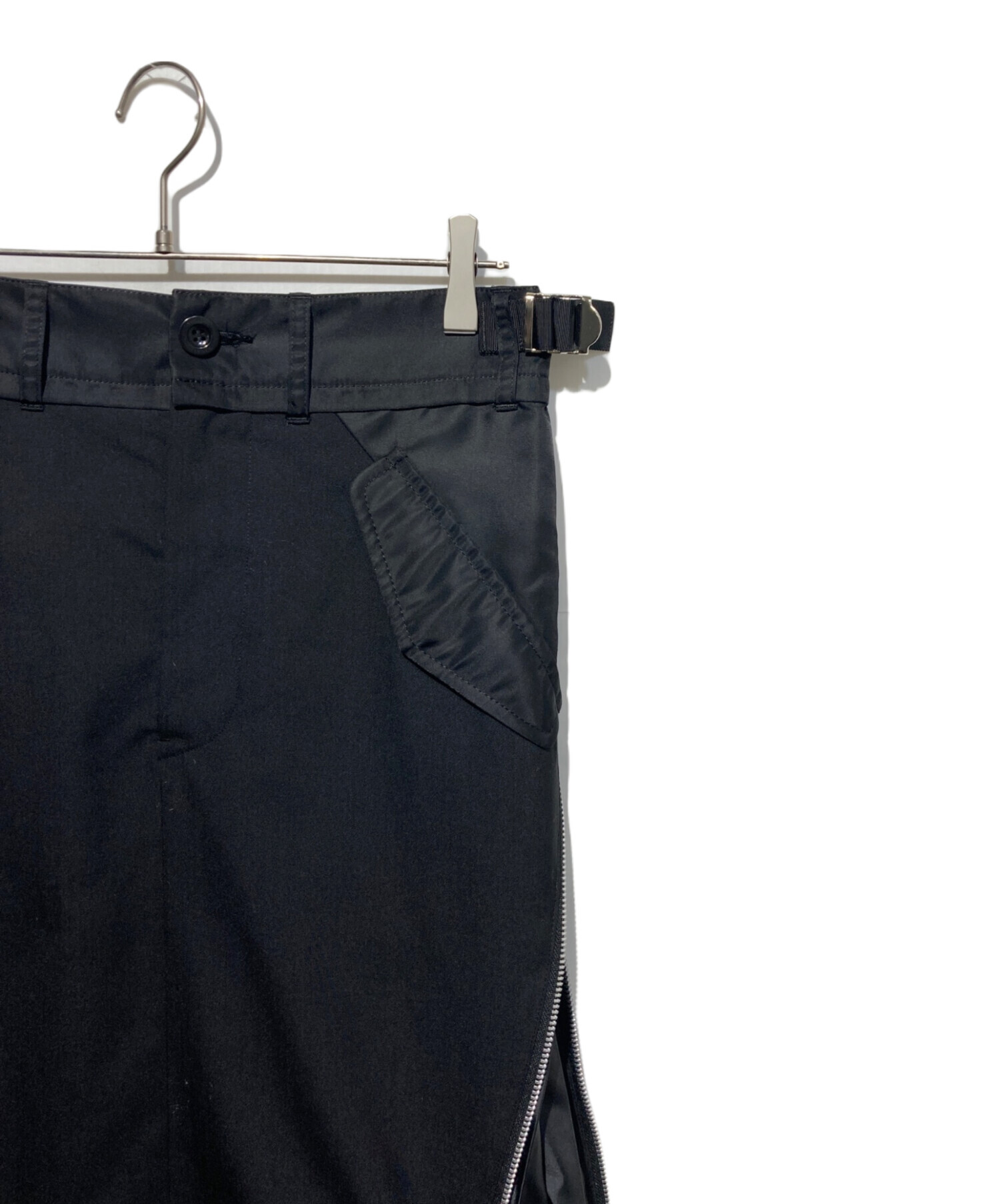 中古・古着通販】sacai (サカイ) プリーツロングスカート ブラック