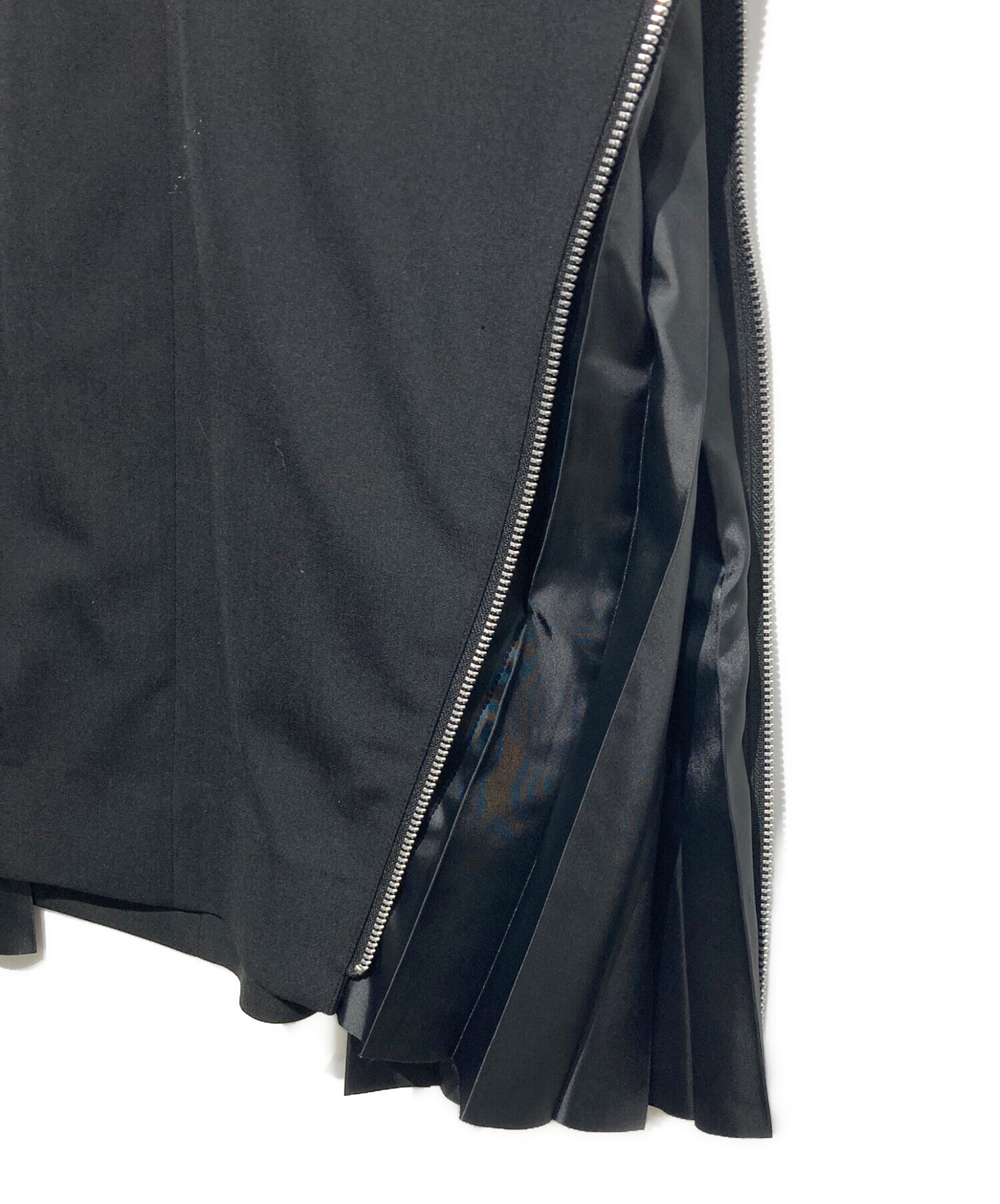 中古・古着通販】sacai (サカイ) プリーツロングスカート ブラック