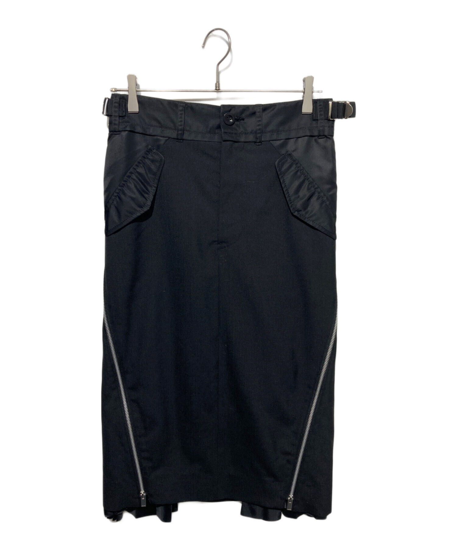 中古・古着通販】sacai (サカイ) プリーツロングスカート ブラック