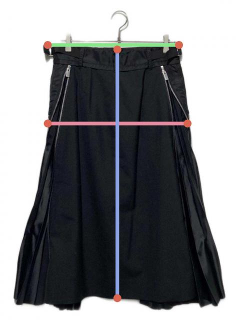 中古・古着通販】sacai (サカイ) プリーツロングスカート ブラック