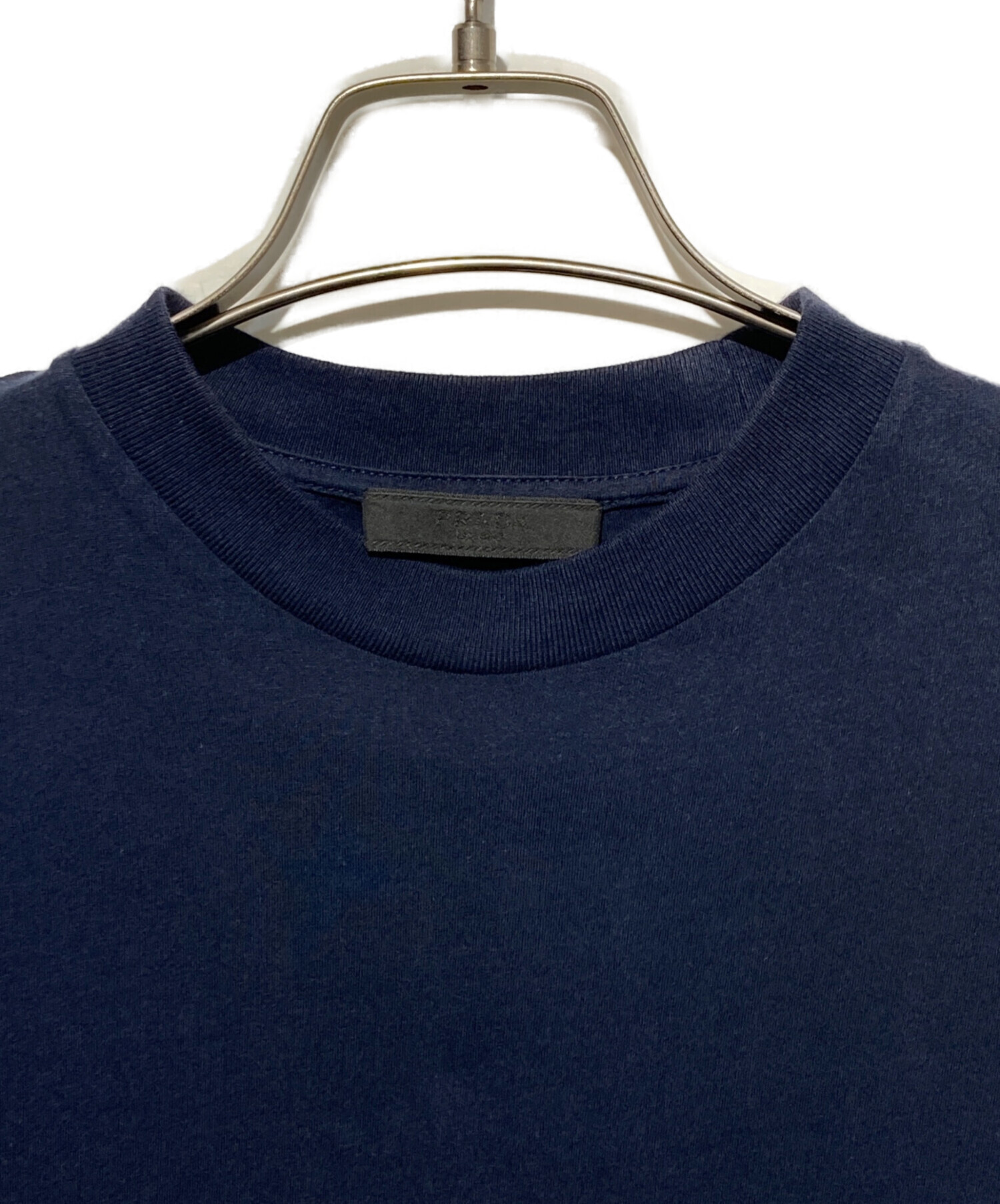 中古・古着通販】PRADA (プラダ) クルーネックTシャツ ネイビー サイズ