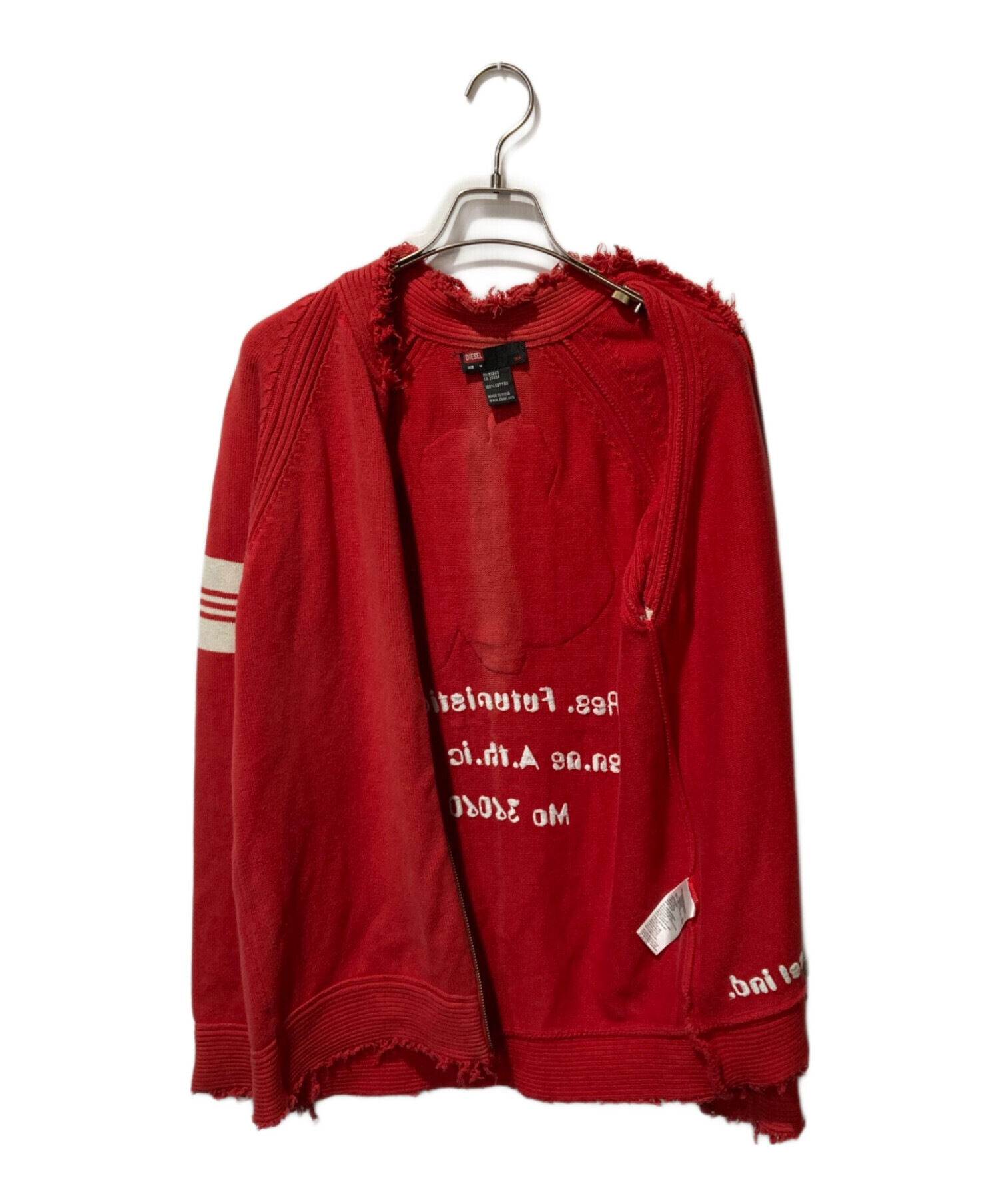 中古・古着通販】DIESEL (ディーゼル) ダメージ加工ニットジャケット