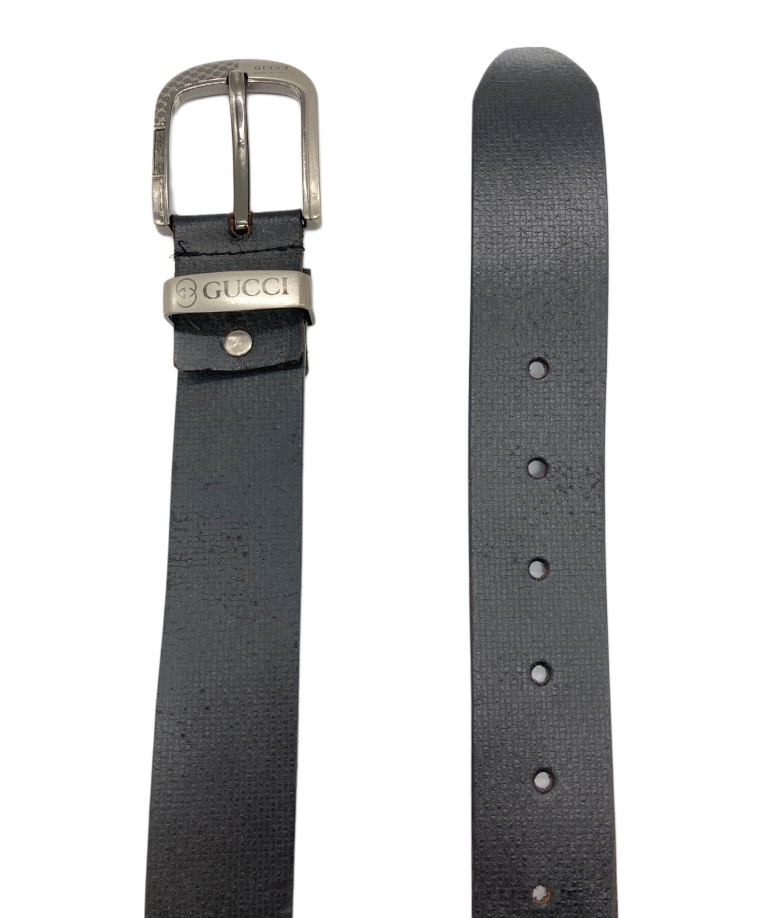 中古・古着通販】GUCCI (グッチ) レザーベルト ブラック｜ブランド