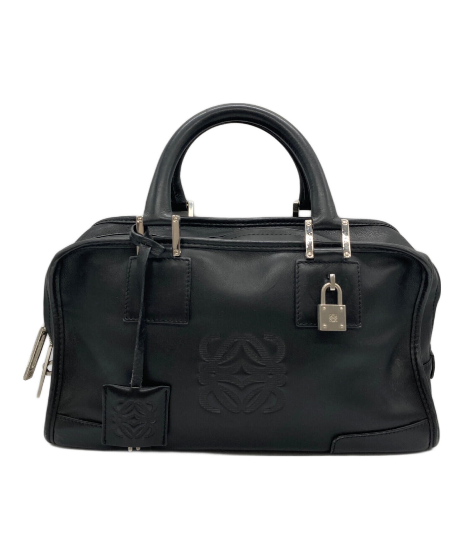 中古・古着通販】LOEWE (ロエベ) アマソナ28 ハンドバッグ ブラック 