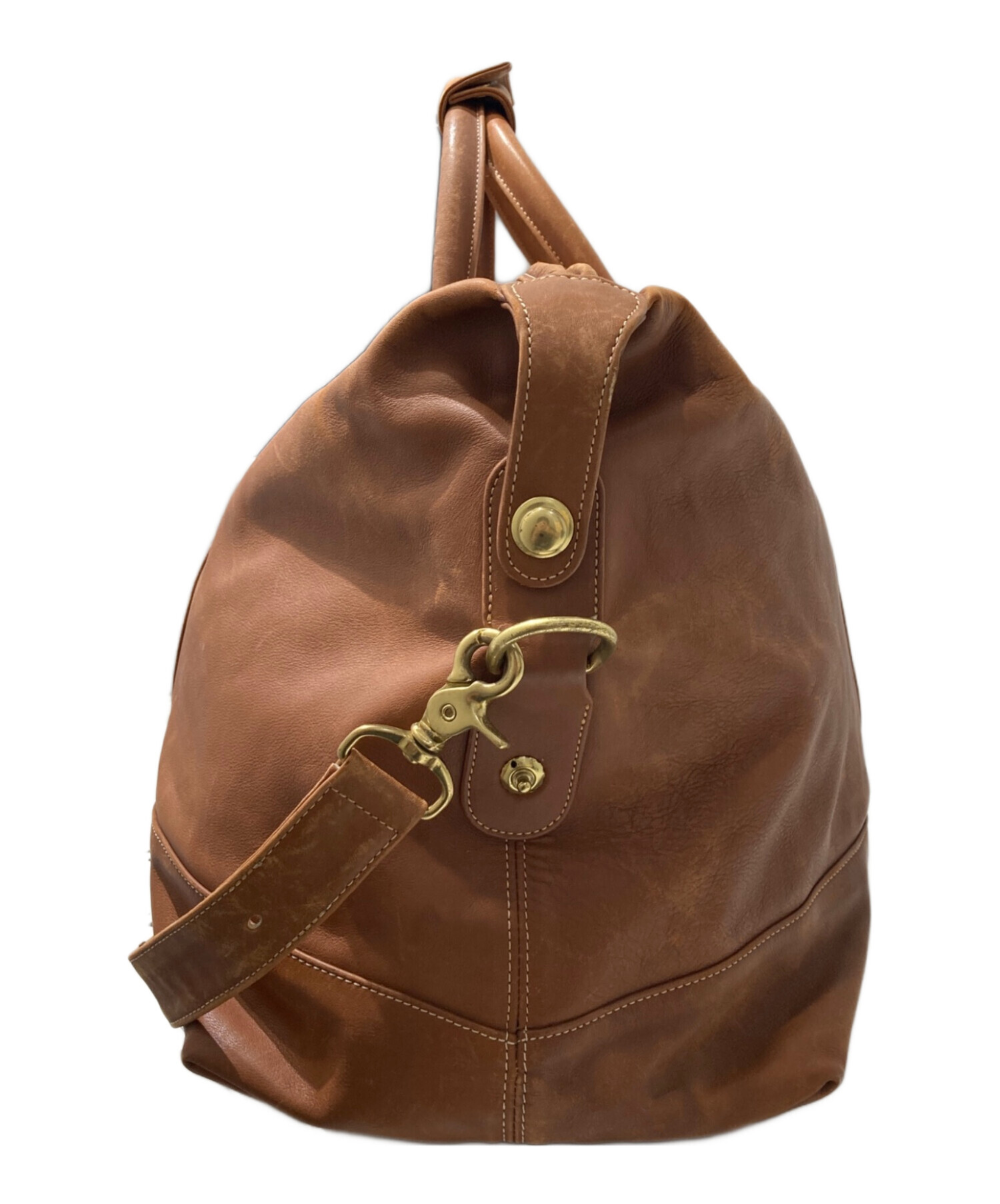 5000円引　COACH ボストンバッグ ブラウン 中古・古着通販】COACH (コーチ) レザーボストンバッグ ブラウン